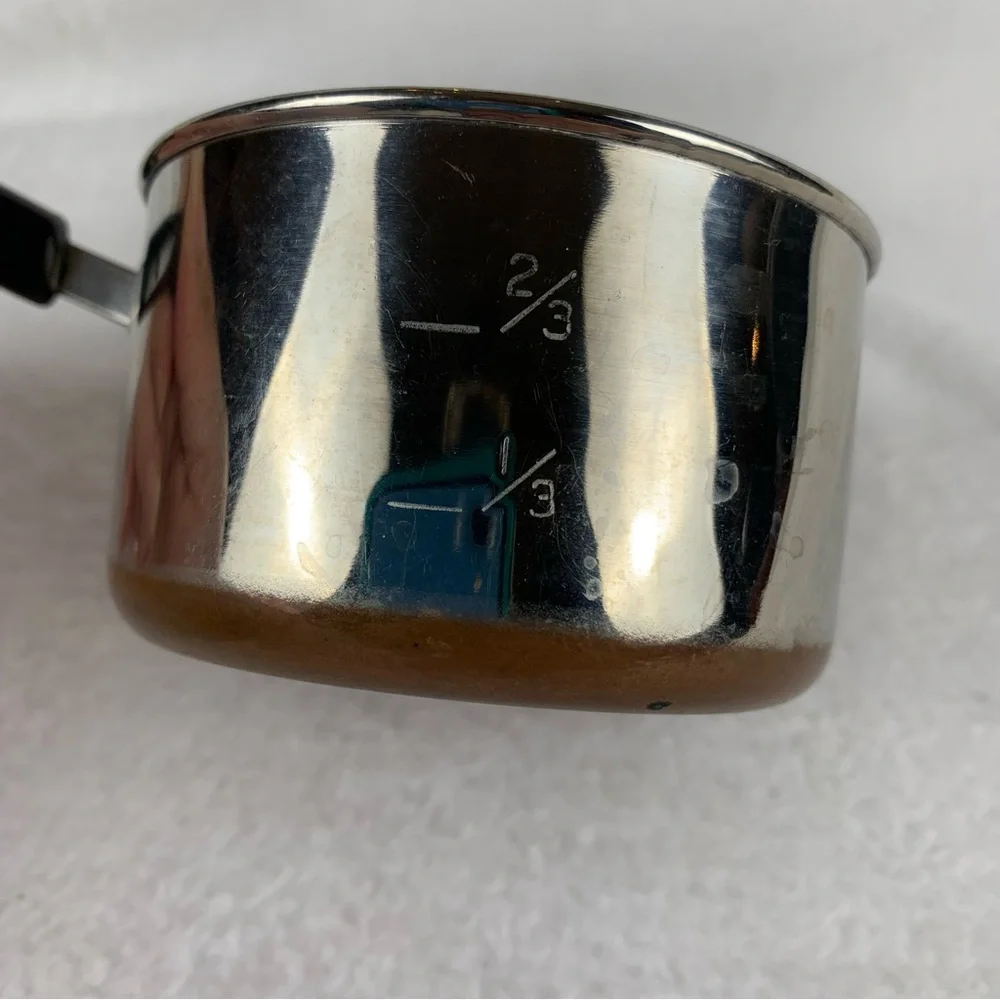 Vintage Revere Ware 1 Cup Measuring Pan Mini Melting Pot Copper Bottom‎